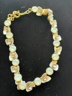JCrew Iridescent Brulee Floral Necklace